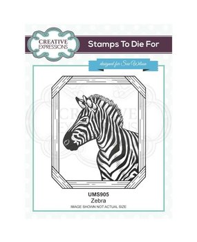 Creative Expressions Sue Wilson Rubber Stamp Zebra (UMS905) (OUTLET)