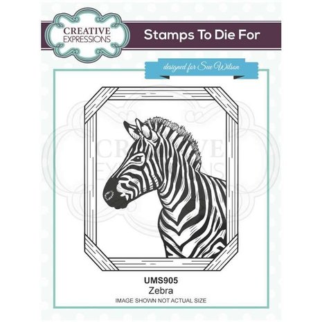 Creative Expressions Sue Wilson Rubber Stamp Zebra (UMS905) (OUTLET)