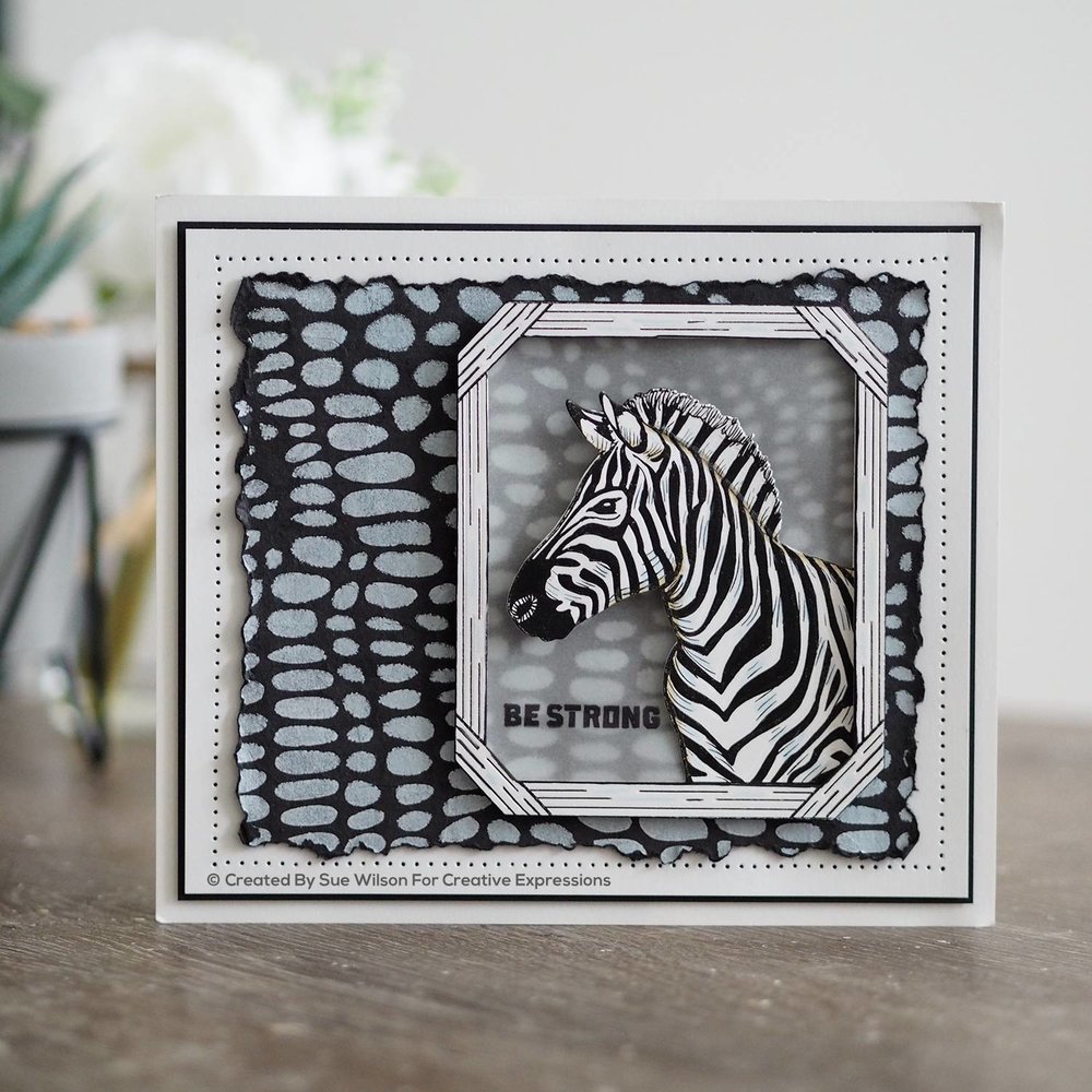 Creative Expressions Sue Wilson Rubber Stamp Zebra (UMS905) (OUTLET)