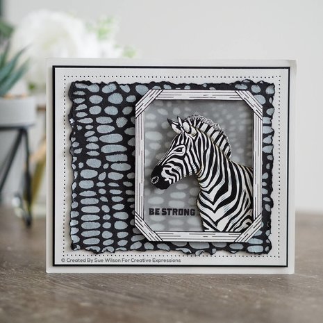 Creative Expressions Sue Wilson Rubber Stamp Zebra (UMS905) (OUTLET)