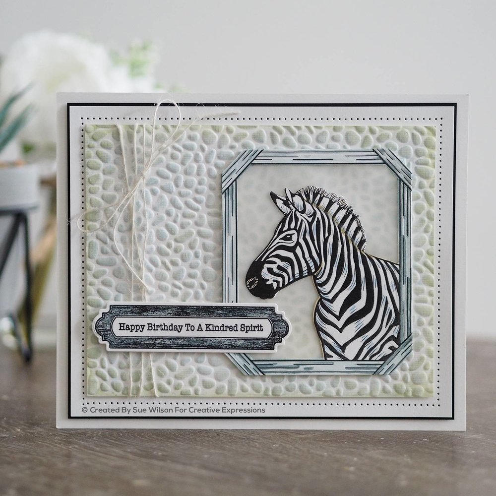 Creative Expressions Sue Wilson Rubber Stamp Zebra (UMS905) (OUTLET)