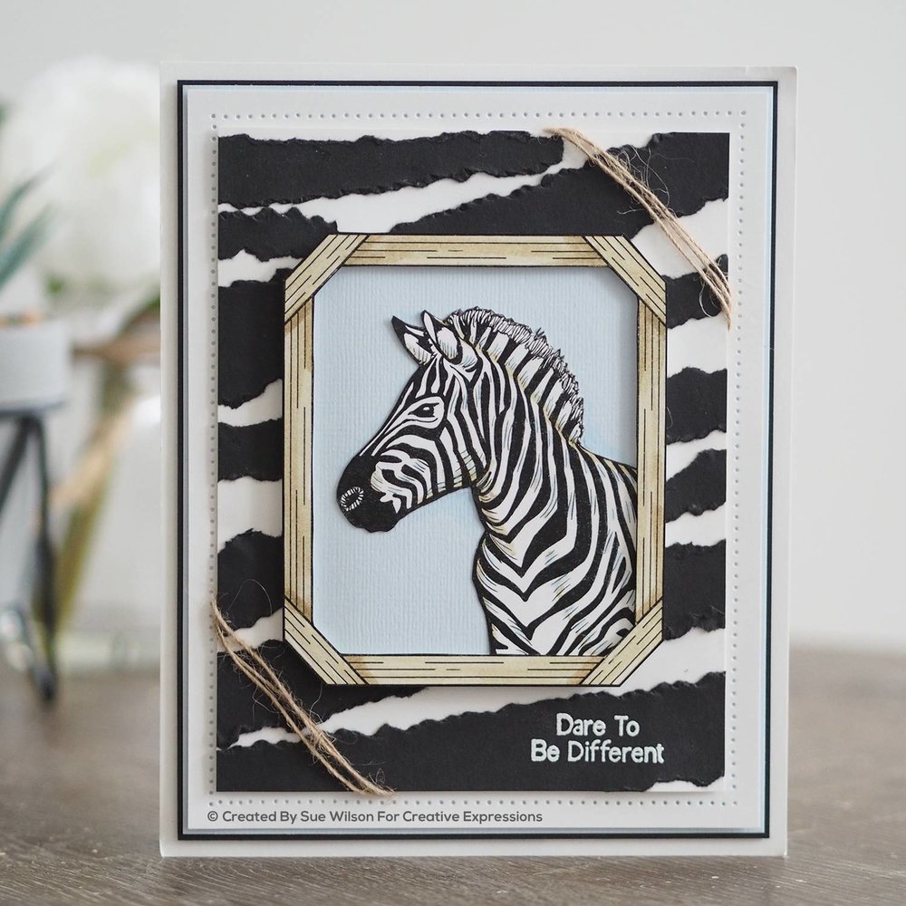 Creative Expressions Sue Wilson Rubber Stamp Zebra (UMS905) (OUTLET)