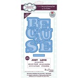 Creative Expressions Sue Wilson Craft Die & Stamp Big Bold Words Because (CEDSD008) (OUTLET)
