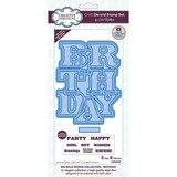 Creative Expressions Sue Wilson Craft Die & Stamp Big Bold Words Birthday (CEDSD007) (OUTLET)