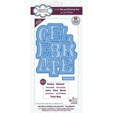 Creative Expressions Sue Wilson Craft Die & Stamp Big Bold Words Celebrate (CEDSD006) (OUTLET)