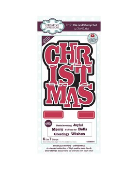 Creative Expressions Sue Wilson Craft Die & Stamp Big Bold Words Christmas (CEDSD019) (OUTLET)