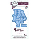 Creative Expressions Sue Wilson Craft Die & Stamp Big Bold Words Happy (CEDSD010) (OUTLET)