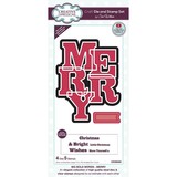 Creative Expressions Sue Wilson Craft Die & Stamp Big Bold Words Merry (CEDSD020) (OUTLET)
