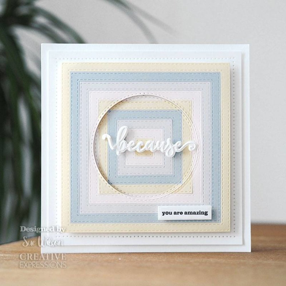 Creative Expressions Sue Wilson Craft Die & Stamp Bold Shadowed Sentiment Because (CEDSD012) (OUTLET) Creative Expressions Sue Wilson Craft Die & Stamp Bold Shadowed Sentiment Because (CEDSD012) (OUTLET)