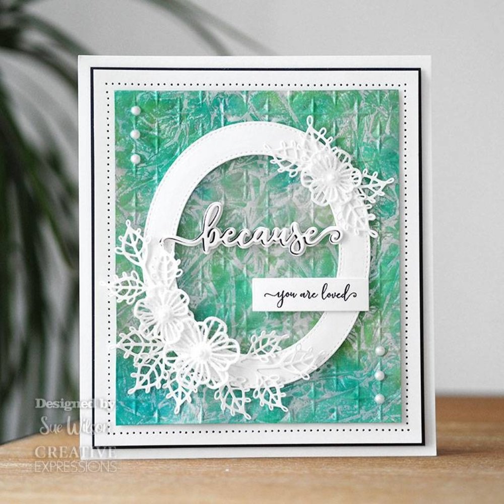 Creative Expressions Sue Wilson Craft Die & Stamp Bold Shadowed Sentiment Because (CEDSD012) (OUTLET) Creative Expressions Sue Wilson Craft Die & Stamp Bold Shadowed Sentiment Because (CEDSD012) (OUTLET)