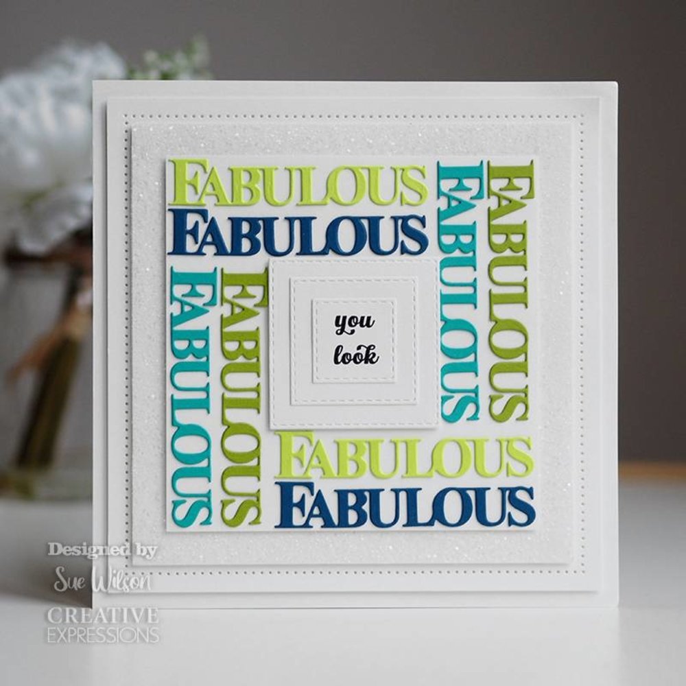 Creative Expressions Sue Wilson Craft Die & Stamp Bold Words Fabulous (CEDSD016) (OUTLET) Creative Expressions Sue Wilson Craft Die & Stamp Bold Words Fabulous (CEDSD016) (OUTLET)