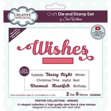 Creative Expressions Sue Wilson Craft Die & Stamp Festive Collection Wishes (CEDSD026) (OUTLET)