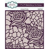 Creative Expressions Sue Wilson Stencil 7x7 Inch Animal Prints (CEST041) (OUTLET)