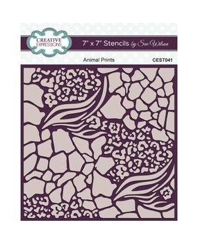 Creative Expressions Sue Wilson Stencil 7x7 Inch Animal Prints (CEST041) (OUTLET)