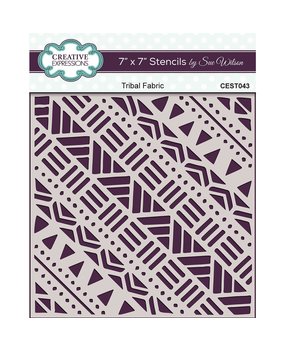 Creative Expressions Sue Wilson Stencil 7x7 Inch Tribal Fabric (CEST043) (OUTLET)