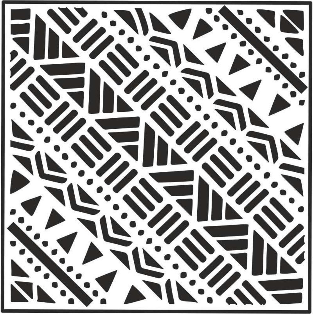 Creative Expressions Sue Wilson Stencil 7x7 Inch Tribal Fabric (CEST043) (OUTLET)