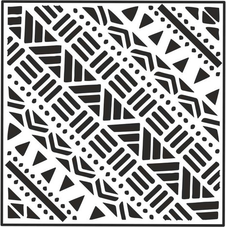 Creative Expressions Sue Wilson Stencil 7x7 Inch Tribal Fabric (CEST043) (OUTLET)