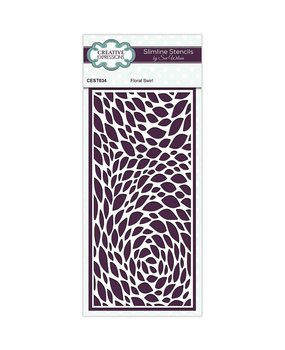 Creative Expressions Sue Wilson Stencil Slimline Floral Swirl (CEST034) (OUTLET) Creative Expressions Sue Wilson Stencil Slimline Floral Swirl (CEST034) (OUTLET)
