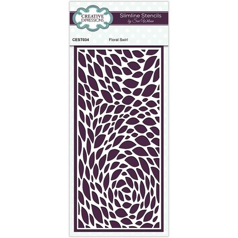 Creative Expressions Sue Wilson Stencil Slimline Floral Swirl (CEST034) (OUTLET) Creative Expressions Sue Wilson Stencil Slimline Floral Swirl (CEST034) (OUTLET)