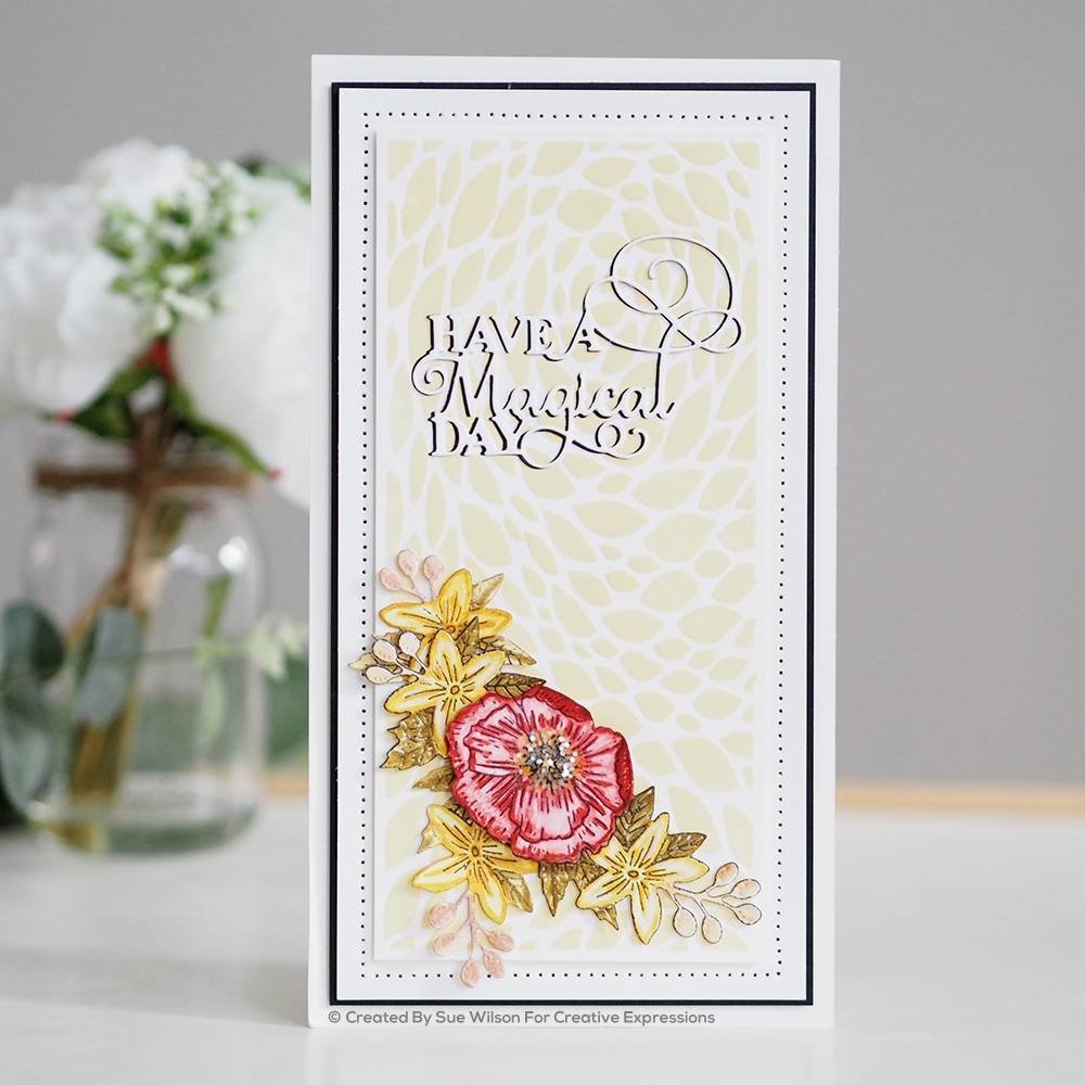 Creative Expressions Sue Wilson Stencil Slimline Floral Swirl (CEST034) (OUTLET) Creative Expressions Sue Wilson Stencil Slimline Floral Swirl (CEST034) (OUTLET)