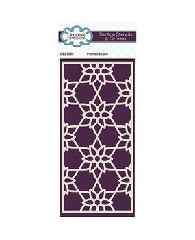Creative Expressions Sue Wilson Stencil Slimline Poinsettia Lace (CEST055) (OUTLET)