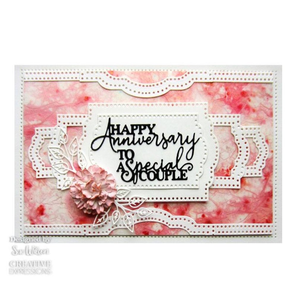 Creative Expressions Sue Wilson Craft Die Mini Expressions Duos Happy Anniversary (CEDME096) (OUTLET)