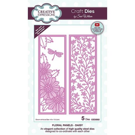 Creative Expressions Sue Wilson Craft Die Floral Panels Daisy (CED2052) (OUTLET) Creative Expressions Sue Wilson Craft Die Floral Panels Daisy (CED2052) (OUTLET)