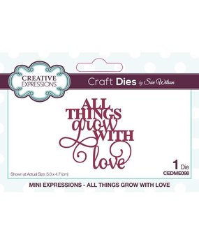 Creative Expressions Sue Wilson Craft Die Mini Expressions All Things Grow With Love (CEDME098) (OUTLET)
