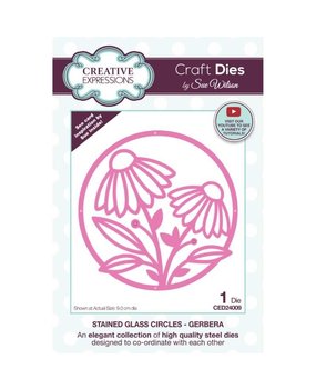 Creative Expressions Sue Wilson Craft Die Stained Glass Circles Gerbera (CED24009) (OUTLET)