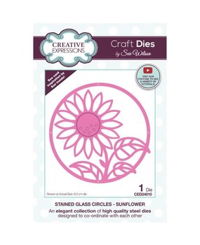 Creative Expressions Sue Wilson Craft Die Stained Glass Circles Sunflower (CED24010) (OUTLET)