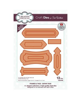 Creative Expressions Sue Wilson Craft Die Frames & Tags Safari Tags (CED4458) (OUTLET)