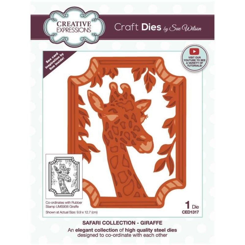 Creative Expressions Sue Wilson Craft Die Safari Collection Giraffe (CED1317) (OUTLET)