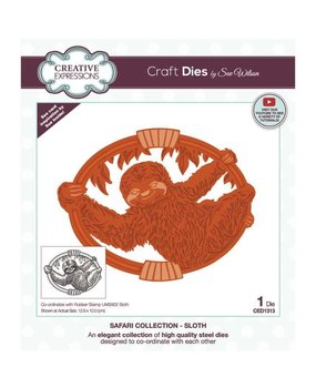 Creative Expressions Sue Wilson Craft Die Safari Collection Sloth (CED1313) (OUTLET)