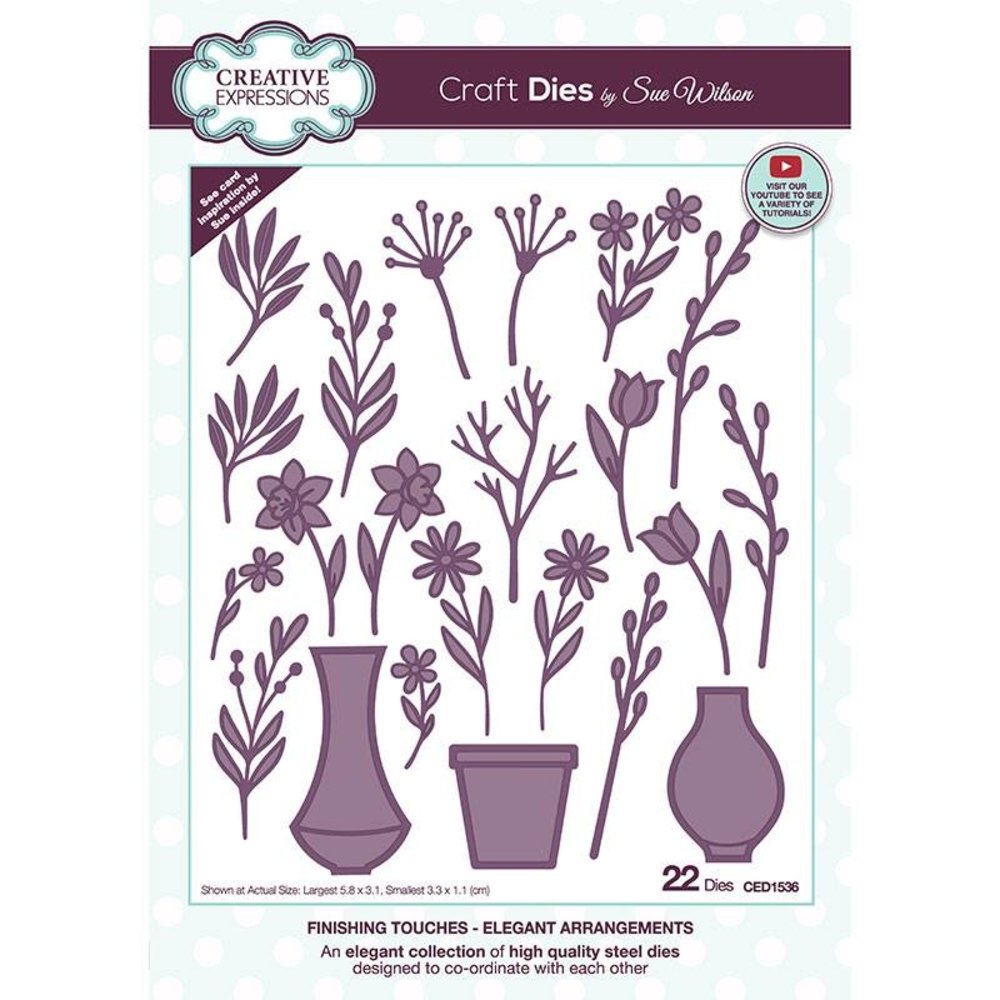 Creative Expressions Sue Wilson Craft Die Finishing Touches Elegant Arrangements (CED1536) (OUTLET) Creative Expressions Sue Wilson Craft Die Finishing Touches Elegant Arrangements (CED1536) (OUTLET)