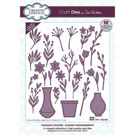 Creative Expressions Sue Wilson Craft Die Finishing Touches Elegant Arrangements (CED1536) (OUTLET) Creative Expressions Sue Wilson Craft Die Finishing Touches Elegant Arrangements (CED1536) (OUTLET)