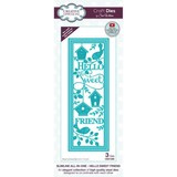 Creative Expressions Sue Wilson Craft Die Slimline All-In-One Hello Sweet Friend (CED1268) (OUTLET)