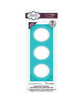 Creative Expressions Sue Wilson Craft Die Slimline Collection Aperture Trio Decorative Oval (CED1259) (OUTLET)