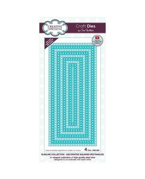 Creative Expressions Sue Wilson Craft Die Slimline Collection Decorative Squared Rectangles (CED1252) (OUTLET) Creative Expressions Sue Wilson Craft Die Slimline Collection Decorative Squared Rectangles (CED1252) (OUTLET)