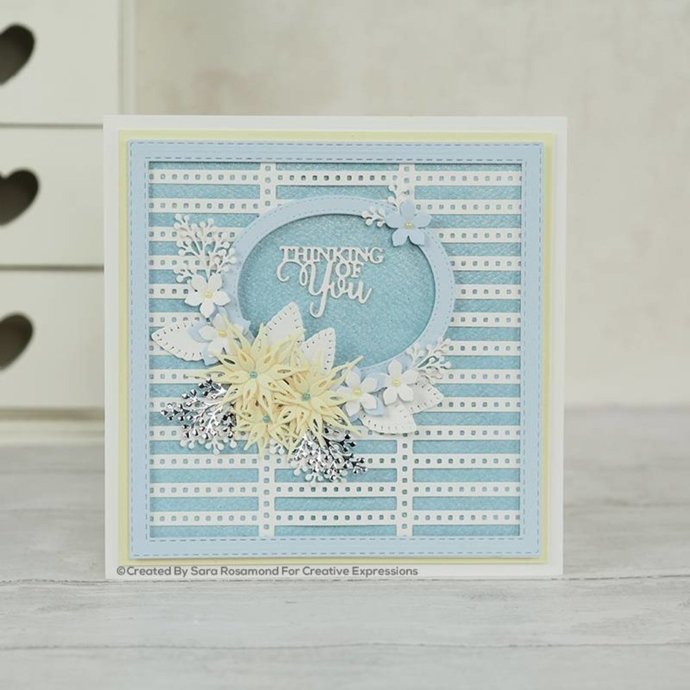 Creative Expressions Sue Wilson Craft Die Slimline Collection Decorative Squared Stripes (CED1255) (OUTLET)