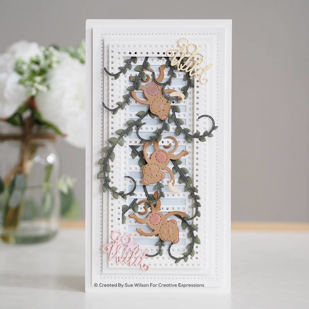 Creative Expressions Sue Wilson Craft Die Slimline Collection Decorative Squared Stripes (CED1255) (OUTLET)