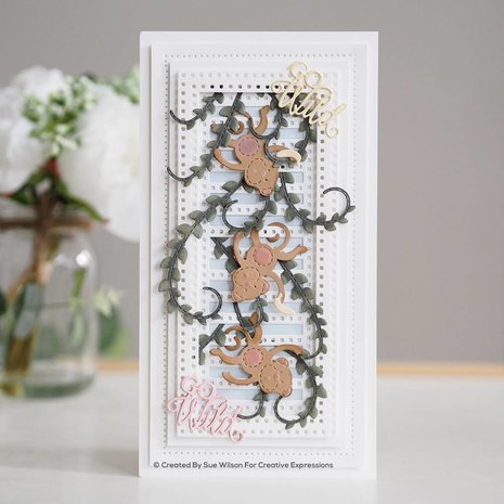 Creative Expressions Sue Wilson Craft Die Slimline Collection Decorative Squared Stripes (CED1255) (OUTLET)