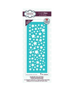 Creative Expressions Sue Wilson Craft Die Slimline Collection Stars Background (CED1254) (OUTLET)