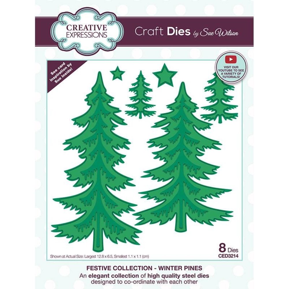 Creative Expressions Sue Wilson Craft Die Festive Collection Winter Pines (CED3214) (OUTLET)