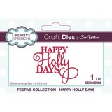 Creative Expressions Sue Wilson Craft Die Festive Collection Happy Holly Days (CEDME086) (OUTLET)