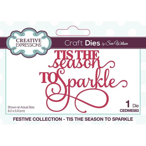 Creative Expressions Sue Wilson Craft Die Festive Collection Tis The Season To Sparkle (CEDME083) (OUTLET) Creative Expressions Sue Wilson Craft Die Festive Collection Tis The Season To Sparkle (CEDME083) (OUTLET)