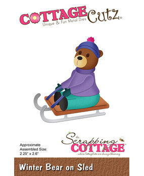 Scrapping Cottage Winter Bear on Sled (CC-960) (OUTLET)