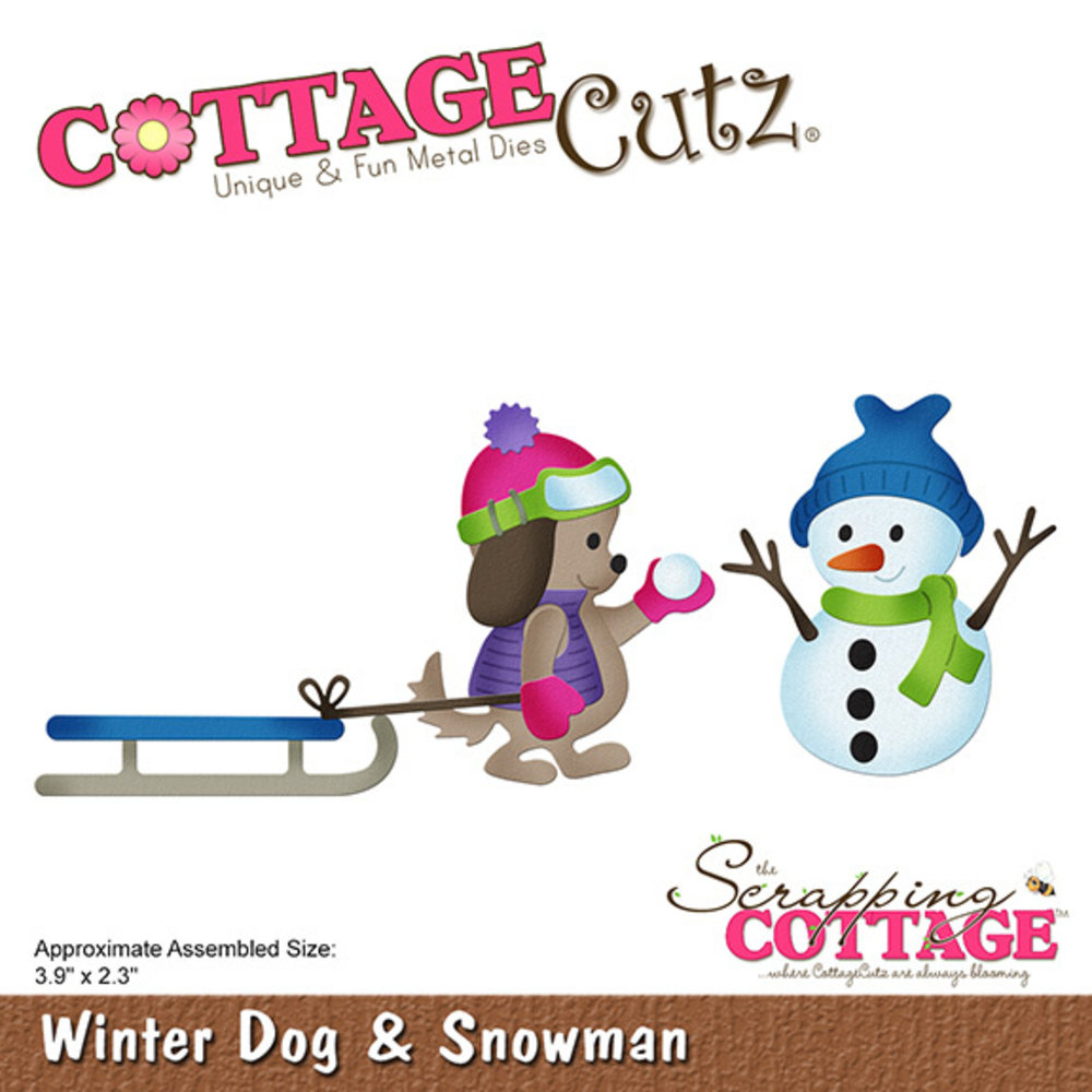 Scrapping Cottage Winter Dog & Snowman (CC-963) (OUTLET) Scrapping Cottage Winter Dog & Snowman (CC-963) (OUTLET)