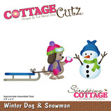 Scrapping Cottage Winter Dog & Snowman (CC-963) (OUTLET)