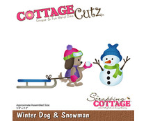 Scrapping Cottage Winter Dog & Snowman (CC-963)