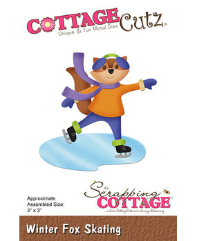 Scrapping Cottage Winter Fox Skating (CC-964) (OUTLET)